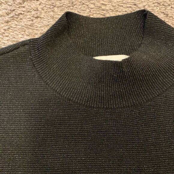 H & M Metallic sweater with cute bell sleeves.  Size: M. - Picture 3 of 4